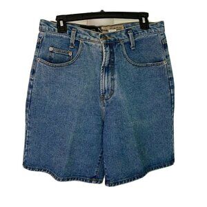 NY Line Jeans Shorts Womens Size 10 Vintage Blue Denim High Waist Made In USA